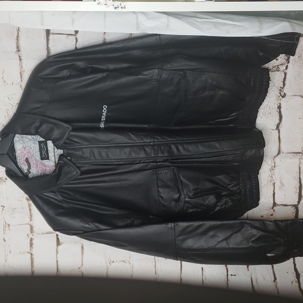 Burk's Bay Black Men's Leather Jacket Sz XXL